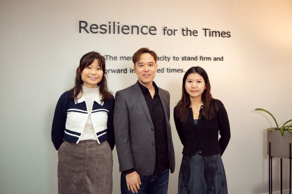 Luca Fong with our corporate consultant team members in the interview on 'Building resilience for the times of Change.